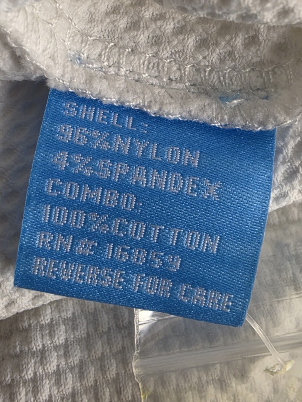 J.McLaughlin Long Sleeve Waffle Texture Polo Shirt White Blue Gingham Size XL - Picture 11 of 12